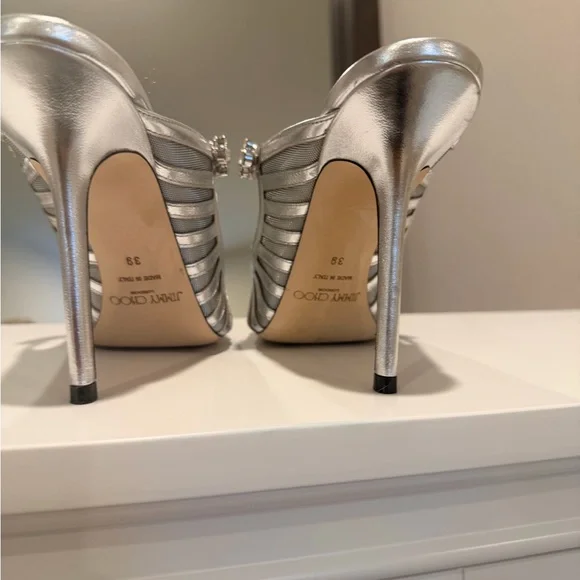 Jimmy Choo bling silver embellished pumps size 39 - Picture 3 of 6
